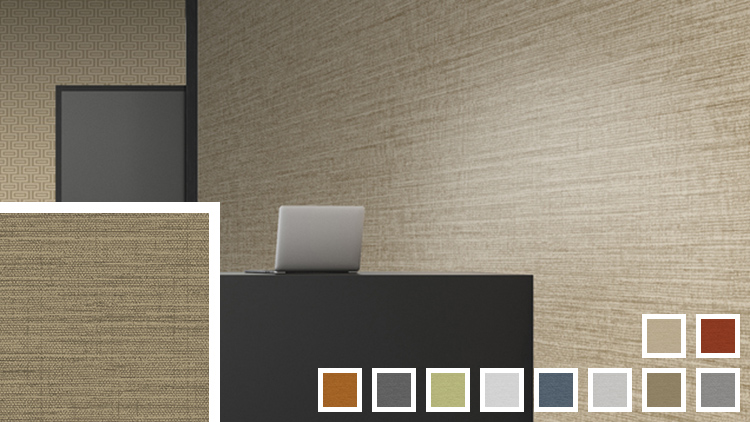 Mod Linen Commercial Wallcovering sample - links to information page.